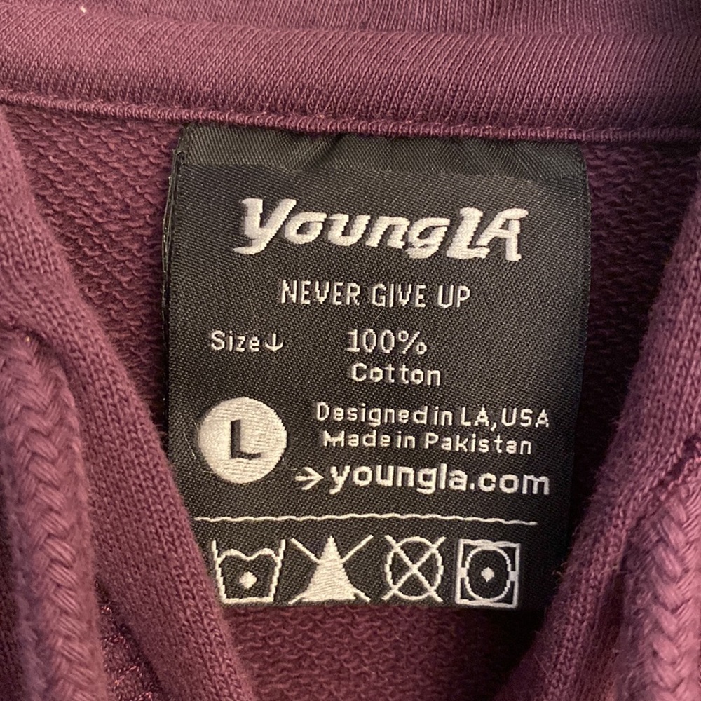 YoungLA Sleeveless Pullover Hoodie Sweatshirt Vest Bodybuilding Workout Gym Ray - Picture 7 of 14